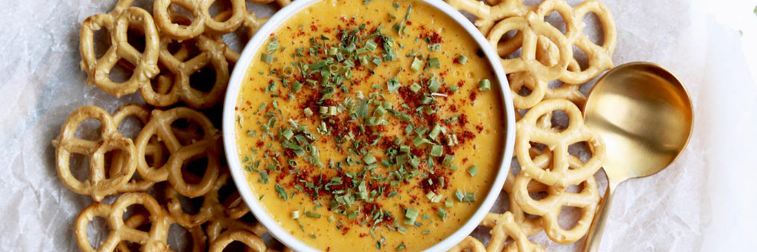 Grain-Free Pretzels With Vegan Queso (Nut-Free, Hidden Veggies)