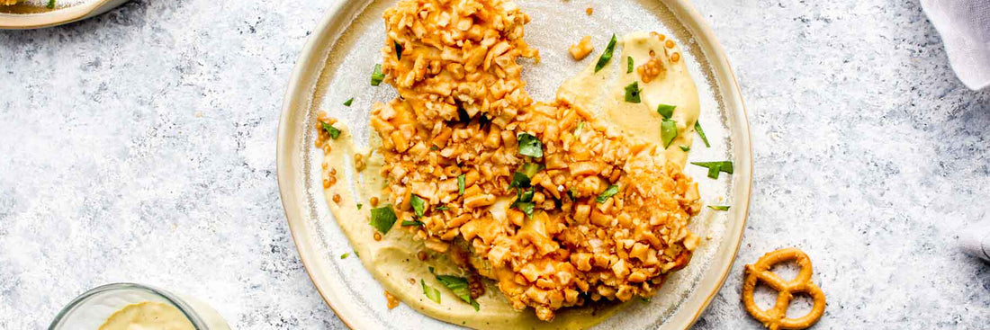 Pretzel Crusted Cauliflower Steaks