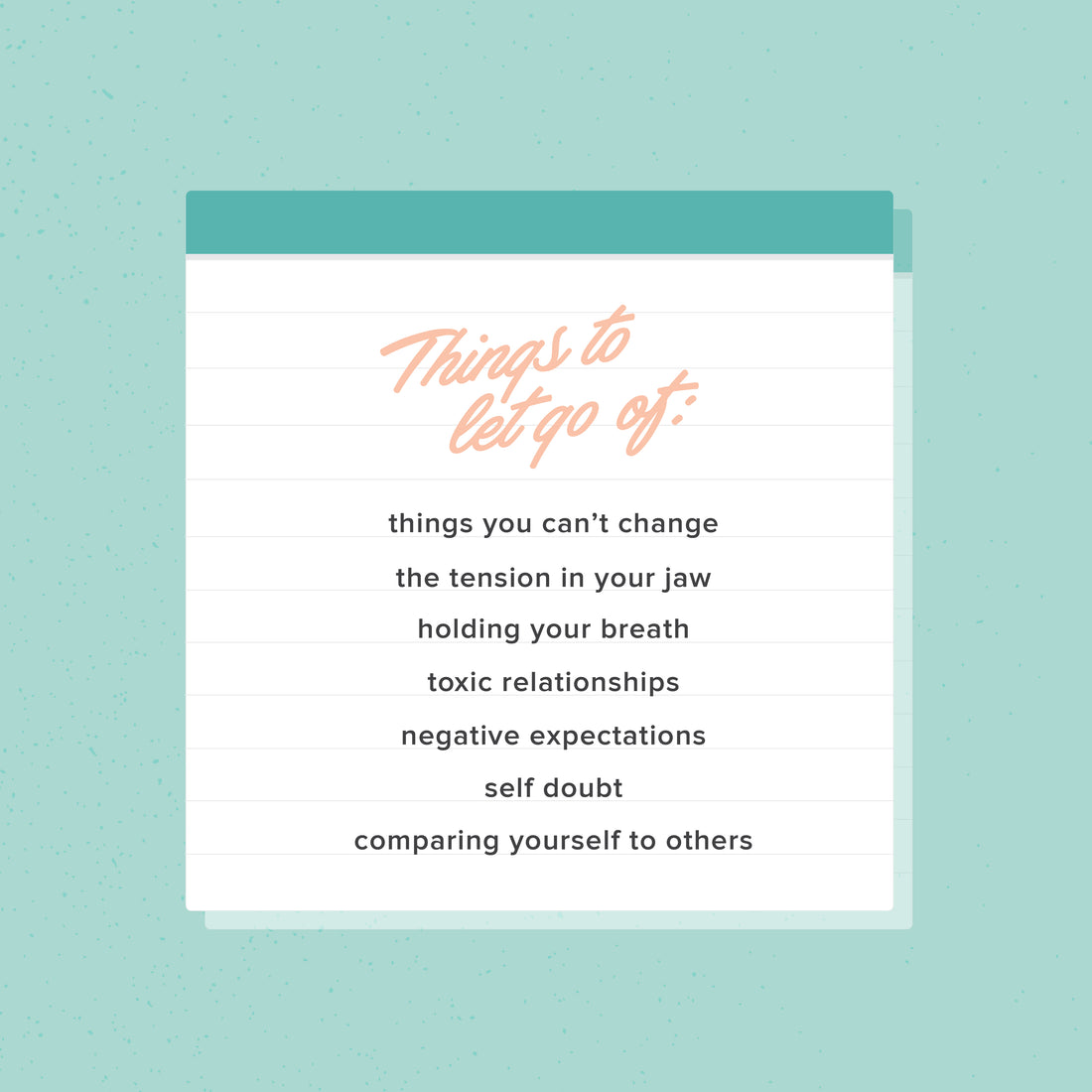 Things To Let Go Of:  A Playlist