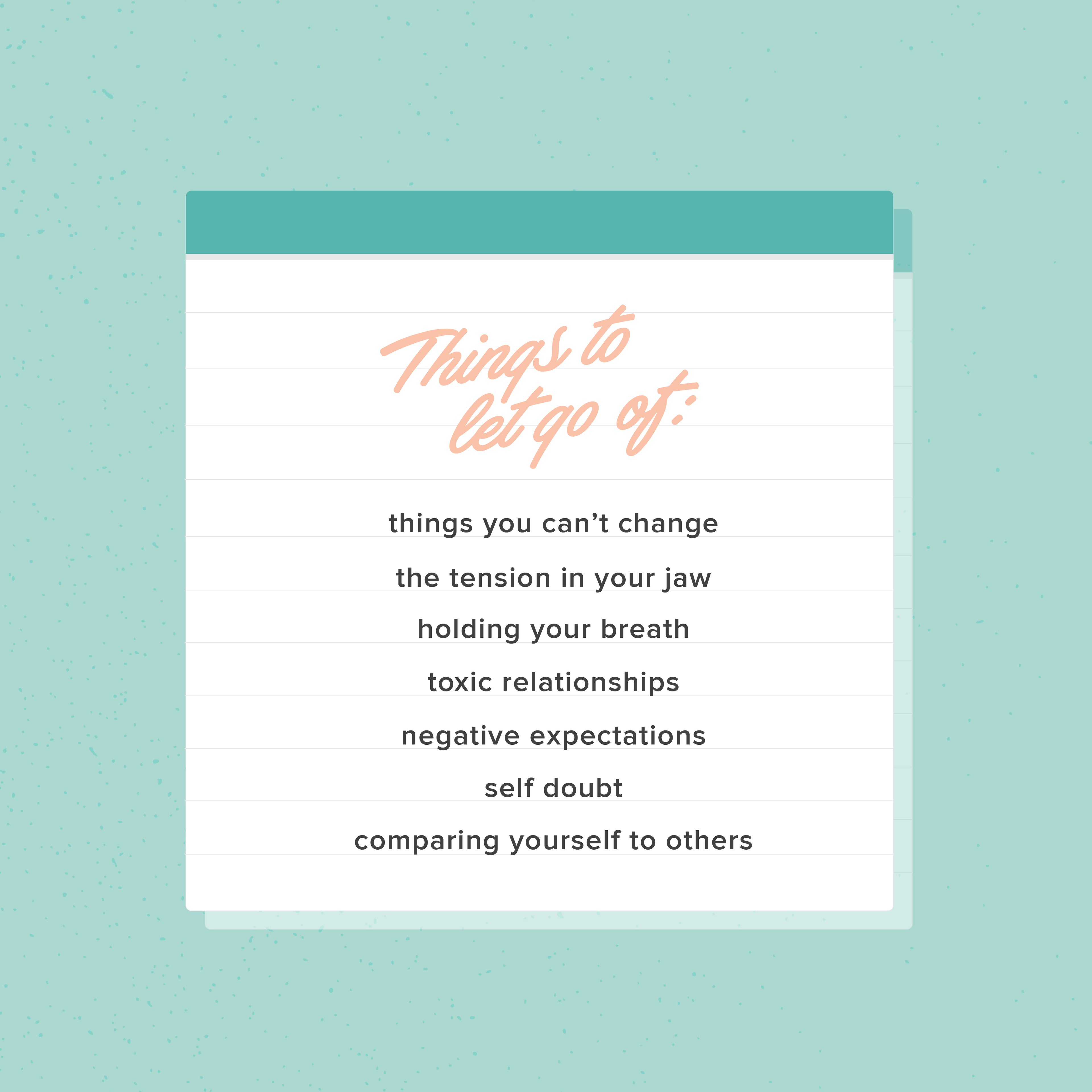Things To Let Go Of:  A Playlist
