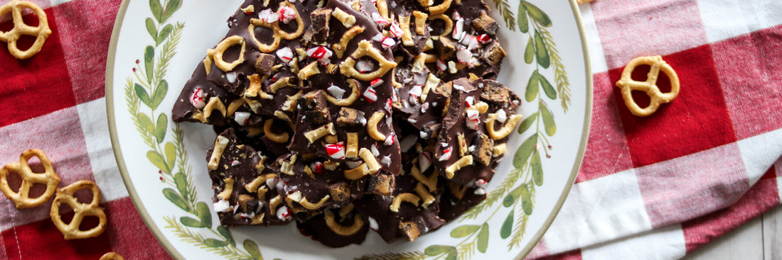 Chocolate Peppermint Pretzel Bark