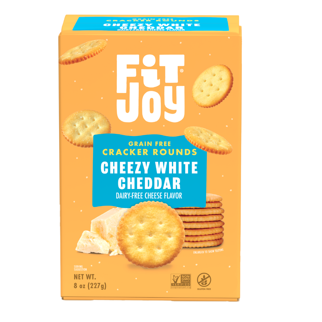 Cheezy White Cheddar Cracker Rounds – FitJoy Foods, Inc